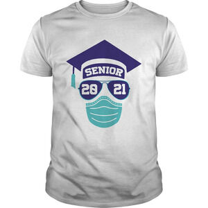 Senior 2021 Sunglasses Mask Graduation Shirt